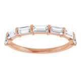 10K Gold Straight Baguette Lab-Grown Diamond Bar Channel-Set Anniversary Band – 3/4–9/10 CTW - Rose Gold - view 3
