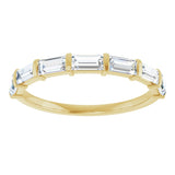 10K Gold Straight Baguette Lab-Grown Diamond Bar Channel-Set Anniversary Band – 3/4–9/10 CTW - Yellow Gold - view 3