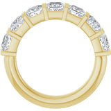 10K Gold Square Lab-Grown Diamond Bar Channel-Set Anniversary Band – 1 1/3–2 3/4 CTW - Yellow Gold - view 2