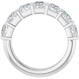 Platinum Square Natural Diamond Bar Channel-Set Anniversary Band – 3/8–2 3/4 CTW - view 2