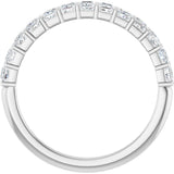 Platinum Square Lab-Grown Diamond Bar Channel-Set Anniversary Band – 1/3–2 3/4 CTW - view 2