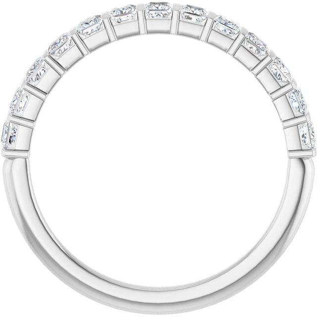 Platinum Square Lab-Grown Diamond Bar Channel-Set Anniversary Band – 1/3–2 3/4 CTW - view 2