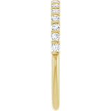 10K Gold Round Lab-Grown Diamond Bar Channel-Set Anniversary Band – 1/5–5/8 CTW - Yellow Gold - view 4