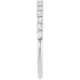 10K Gold Round Lab-Grown Diamond Bar Channel-Set Anniversary Band – 1/5–5/8 CTW - White Gold - view 4