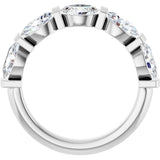 Platinum Oval Lab-Grown Diamond Bar Channel-Set Anniversary Band – 9/10–2 CTW - view 2