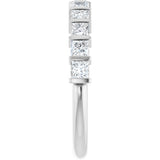 Platinum Square Lab-Grown Diamond Bar Channel-Set Anniversary Band – 1/3–2 3/4 CTW - view 4