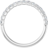 Platinum Square Natural Diamond Bar Channel-Set Anniversary Band – 3/8–2 3/4 CTW - view 2