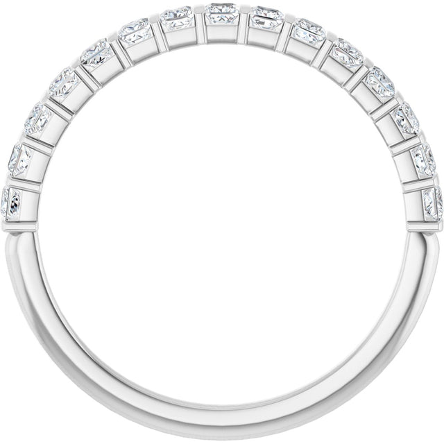 Platinum Square Natural Diamond Bar Channel-Set Anniversary Band – 3/8–2 3/4 CTW - view 2