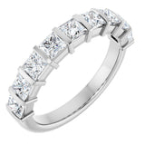 Platinum Square Natural Diamond Bar Channel-Set Anniversary Band – 3/8–2 3/4 CTW