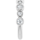 Platinum Round Natural Diamond Anniversary Band – 1/8–5/8 CTW - view 4