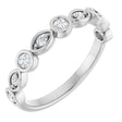 Platinum Round Natural Diamond Anniversary Band – 1/8–5/8 CTW