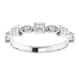Platinum Square Natural Diamond Anniversary Band – 1/5–9/10 CTW - view 3