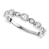 Platinum Asscher Natural Diamond Anniversary Band – 3/8–9/10 CTW - view 5