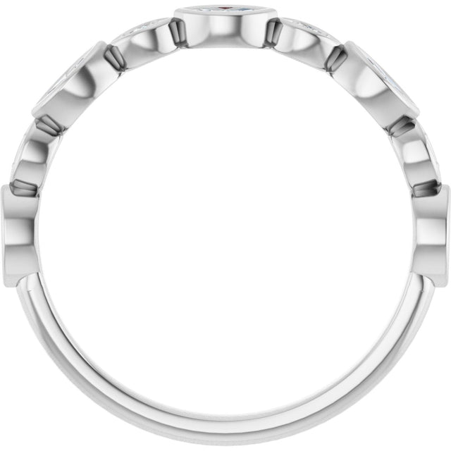 Platinum Marquise Natural Diamond Anniversary Band – 1/6–3/8 CTW - view 2