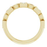 14K Gold Square Natural Diamond Anniversary Band – 1/5–9/10 CTW - Yellow Gold - view 2