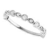 Platinum Round Natural Diamond Anniversary Band – 1/8–5/8 CTW - view 5