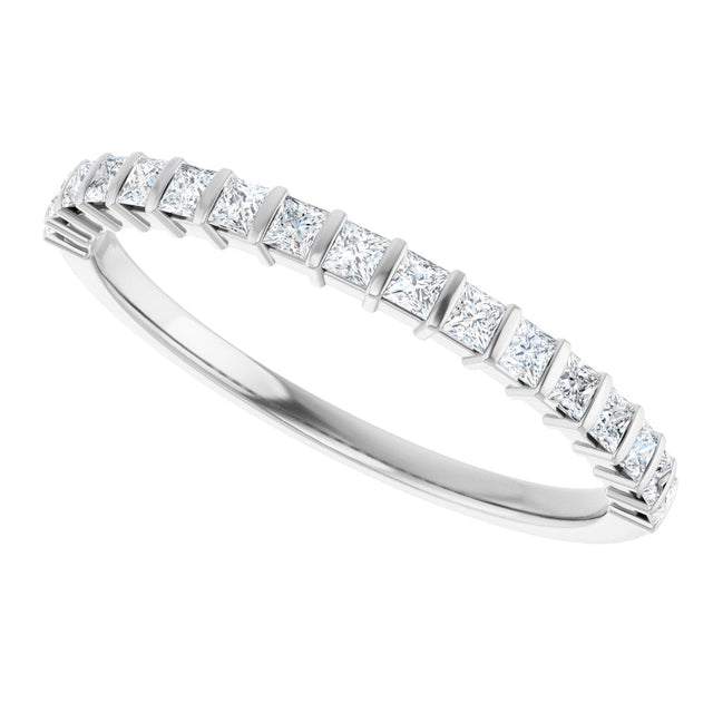 Platinum Square Lab-Grown Diamond Bar Channel-Set Anniversary Band – 1/3–2 3/4 CTW - view 5