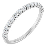 14K Gold Round Lab-Grown Diamond Bar Channel-Set Anniversary Band – 1.7 mm Stones - White Gold