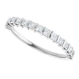 Platinum Square Natural Diamond Bar Channel-Set Anniversary Band – 3/8–2 3/4 CTW - view 5