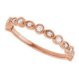 14K Gold Round Lab-Grown Diamond Anniversary Band – 1/6–1/3 CTW - Rose Gold - view 5