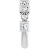 Platinum Square Natural Diamond Anniversary Band – 1/5–9/10 CTW - view 4