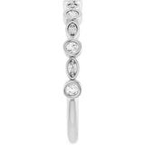 Platinum Round Natural Diamond Anniversary Band – 1/8–5/8 CTW - view 4