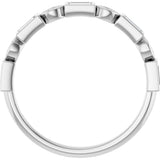 Platinum Straight Baguette Natural Diamond Anniversary Band – 1/5–5/8 CTW - view 2