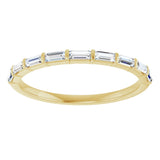 10K Gold Straight Baguette Natural Diamond Bar Channel-Set Anniversary Band – 1/5–5/8 CTW - Yellow Gold - view 3