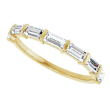 10K Gold Straight Baguette Lab-Grown Diamond Bar Channel-Set Anniversary Band – 3/4–9/10 CTW - Yellow Gold - view 5