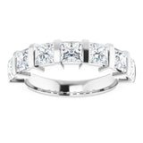 Platinum Square Lab-Grown Diamond Bar Channel-Set Anniversary Band – 1/3–2 3/4 CTW - view 3