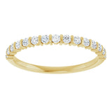 10K Gold Round Lab-Grown Diamond Bar Channel-Set Anniversary Band – 1/5–5/8 CTW - Yellow Gold - view 3