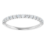10K Gold Round Lab-Grown Diamond Bar Channel-Set Anniversary Band – 1/5–5/8 CTW - White Gold - view 3