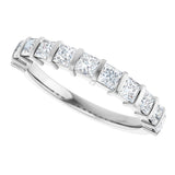 Platinum Square Natural Diamond Bar Channel-Set Anniversary Band – 3/8–2 3/4 CTW - view 5