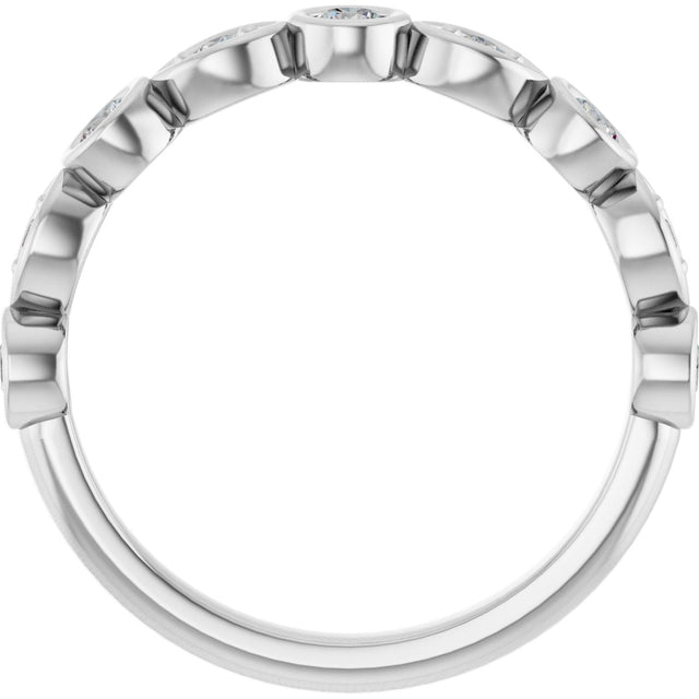 Platinum Round Lab-Grown Diamond Anniversary Band – 1/6–1/3 CTW - view 2
