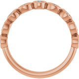 14K Gold Round Lab-Grown Diamond Anniversary Band – 1/6–1/3 CTW - Rose Gold - view 2