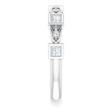 14K Gold Square Natural Diamond Anniversary Band – 1/5–9/10 CTW - White Gold - view 4