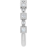 Platinum Square Natural Diamond Anniversary Band – 1/5–9/10 CTW - view 4