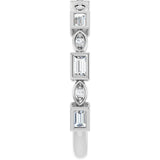 Platinum Straight Baguette Natural Diamond Anniversary Band – 1/5–5/8 CTW - view 5