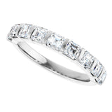 Platinum Asscher Lab-Grown Diamond Bar Channel-Set Anniversary Band – 5/8–1 1/3 CTW - view 5
