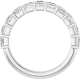 Platinum Square Natural Diamond Bar Channel-Set Anniversary Band – 3/8–2 3/4 CTW - view 2