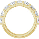 10K Gold Square Natural Diamond Bar Channel-Set Anniversary Band – 1 3/8–2 3/4 CTW - Yellow Gold - view 2