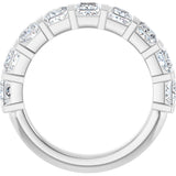 Platinum Square Lab-Grown Diamond Bar Channel-Set Anniversary Band – 1/3–2 3/4 CTW - view 2