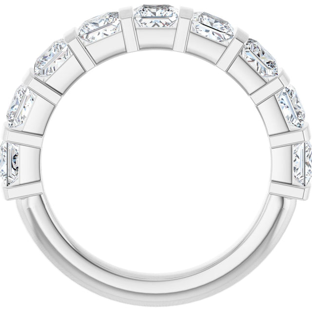 Platinum Square Lab-Grown Diamond Bar Channel-Set Anniversary Band – 1/3–2 3/4 CTW - view 2