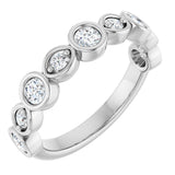 Platinum Round Natural Diamond Anniversary Band – 1/8–5/8 CTW
