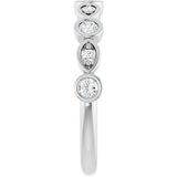 Platinum Round Natural Diamond Anniversary Band – 1/8–5/8 CTW - view 4
