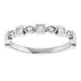 Platinum Square Natural Diamond Anniversary Band – 1/5–9/10 CTW - view 3