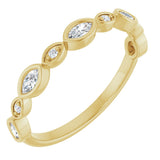 14K Gold Marquise Lab-Grown Diamond Anniversary Band – 1/6–1/3 CTW - Yellow Gold
