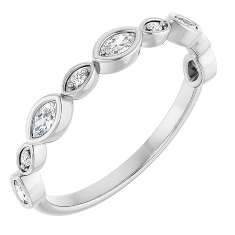 Platinum Marquise Lab-Grown Diamond Anniversary Band – 1/6–1/3 CTW