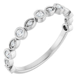 Platinum Round Natural Diamond Anniversary Band – 1/8–5/8 CTW