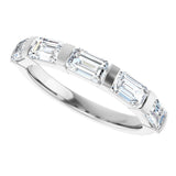 Platinum Emerald Lab-Grown Diamond Bar Channel-Set Anniversary Band – 1 1/2–2 1/2 CTW - view 5